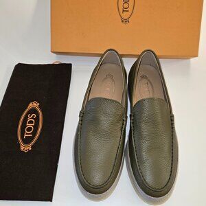 Tod's Raffia Leather Loafers